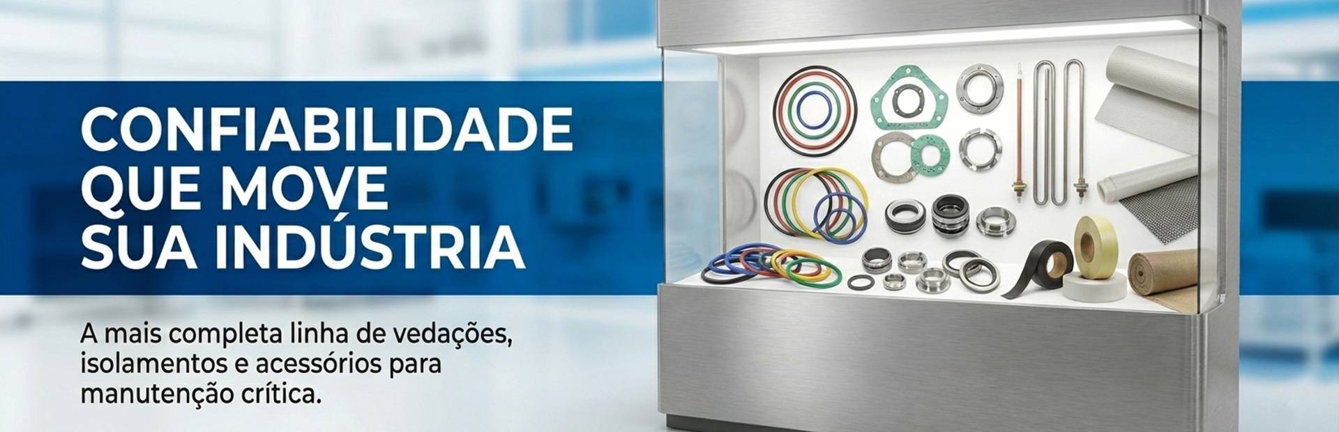 Linha de vedações, selos mecânicos, resistências e isolantes da Angaflon
